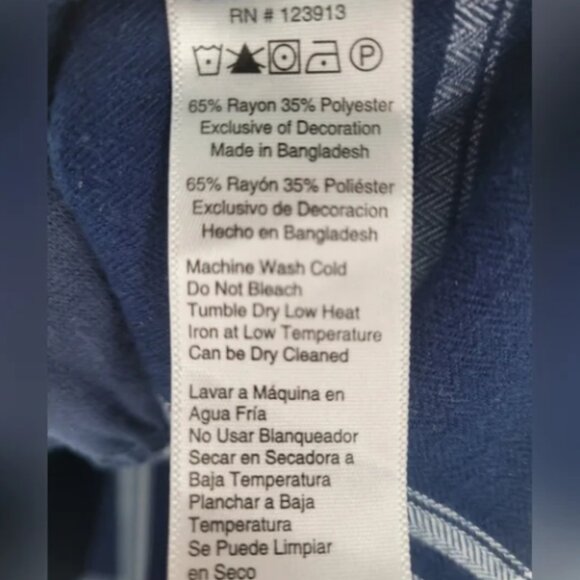 Jachs Girlfriend Womens shirt Size L Cozy Flannel snap up blue plaid (lot of 2) - Picture 4 of 7